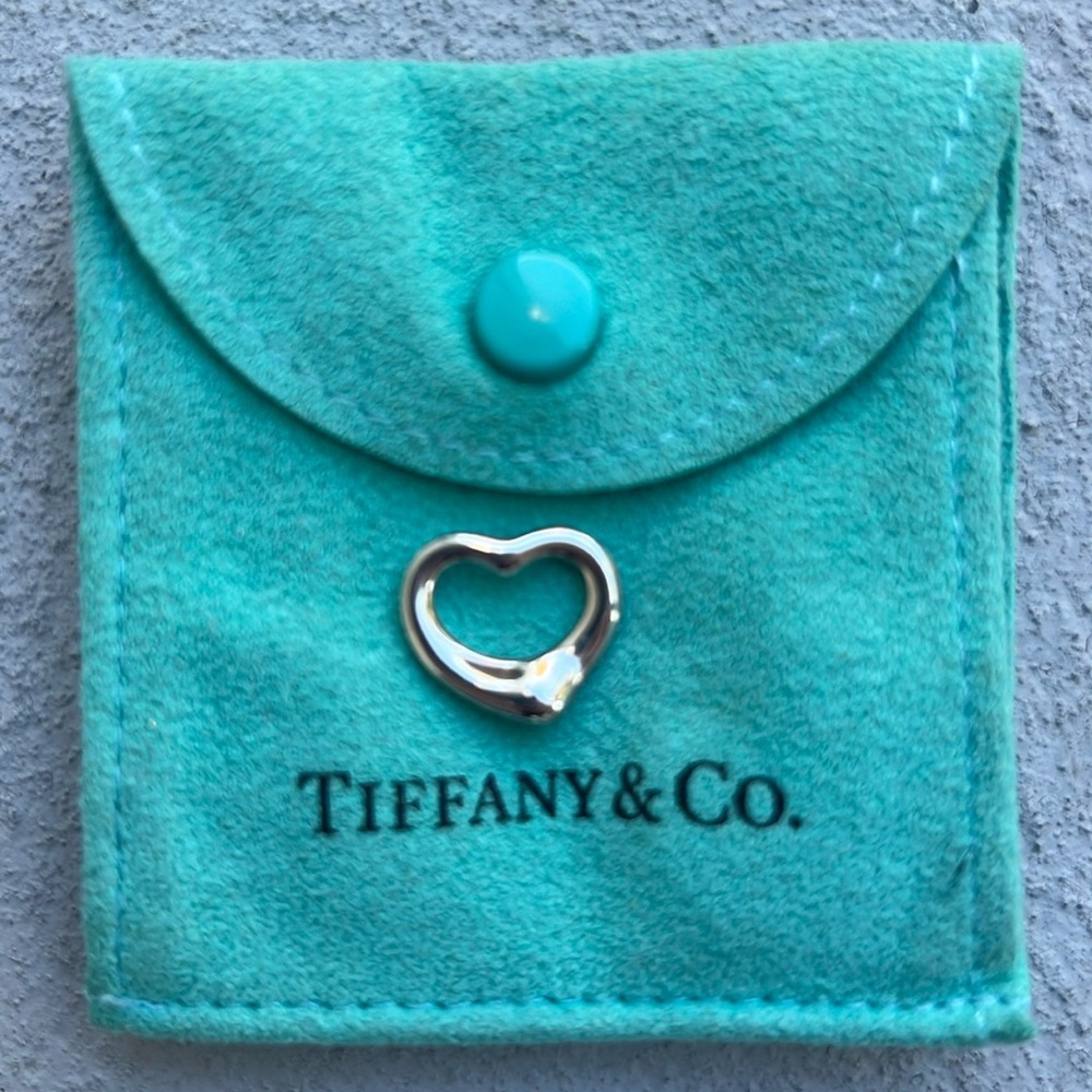 Silver open heart Tiffany Elsa peretti